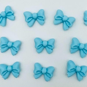 Fondant edible Bows, loose Mini Fancy Bows, fondant Cupcake decorations, Baby shower, bows cupcake topper, cake pop topper.