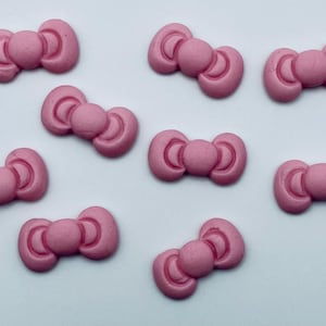 12pc. Fondant edible bows, fondant cupcake decorations, baby shower, bows cupcake topper, cake pop topper.