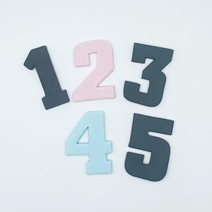 Fondant Number cupcake topper, Fondant cake decorations