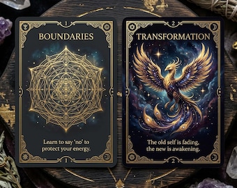 Shadow Spirit Guidance Oracle Deck | 44 Cards, Shadow Work, Inner Child Healing (Digital Download)