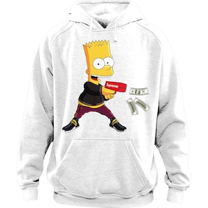 Bart Simpson Sweatshirt Hoodie Etsy Canada