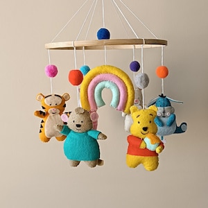 Winnie the pooh baby mobile, winnie the pooh nursery mobile, winnie the pooh crib mobile