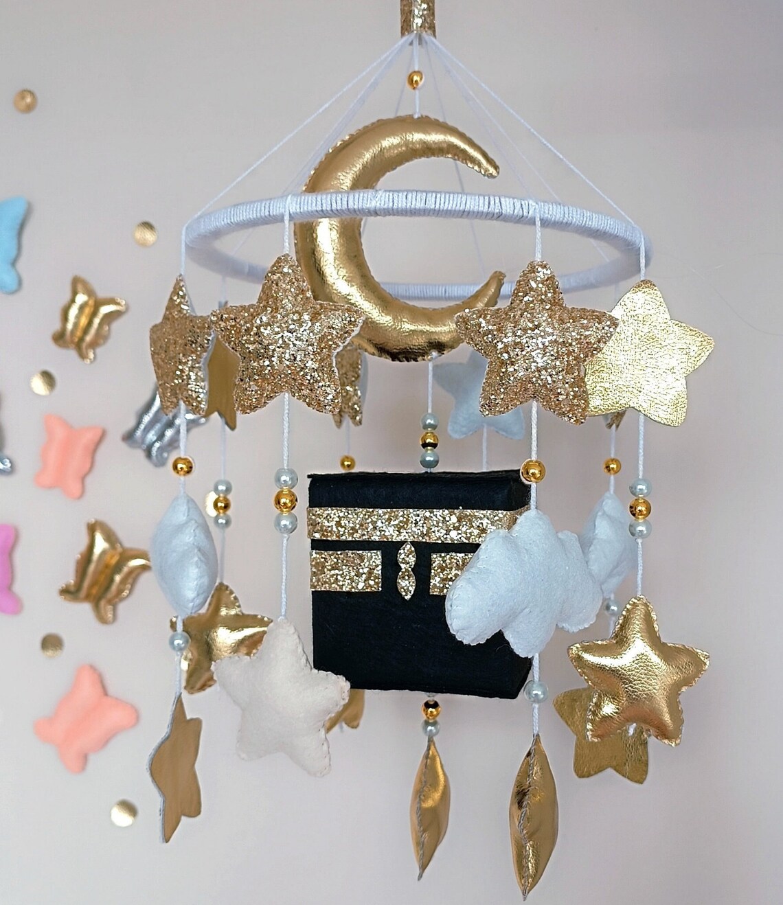 Kaaba Baby Mobile, İslamic Baby Mobile, Baby Girl and Boy Room Decor