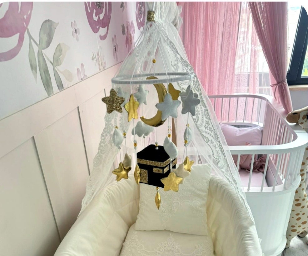 Kaaba Baby Mobile, İslamic Baby Mobile, Baby Girl and Boy Room Decor