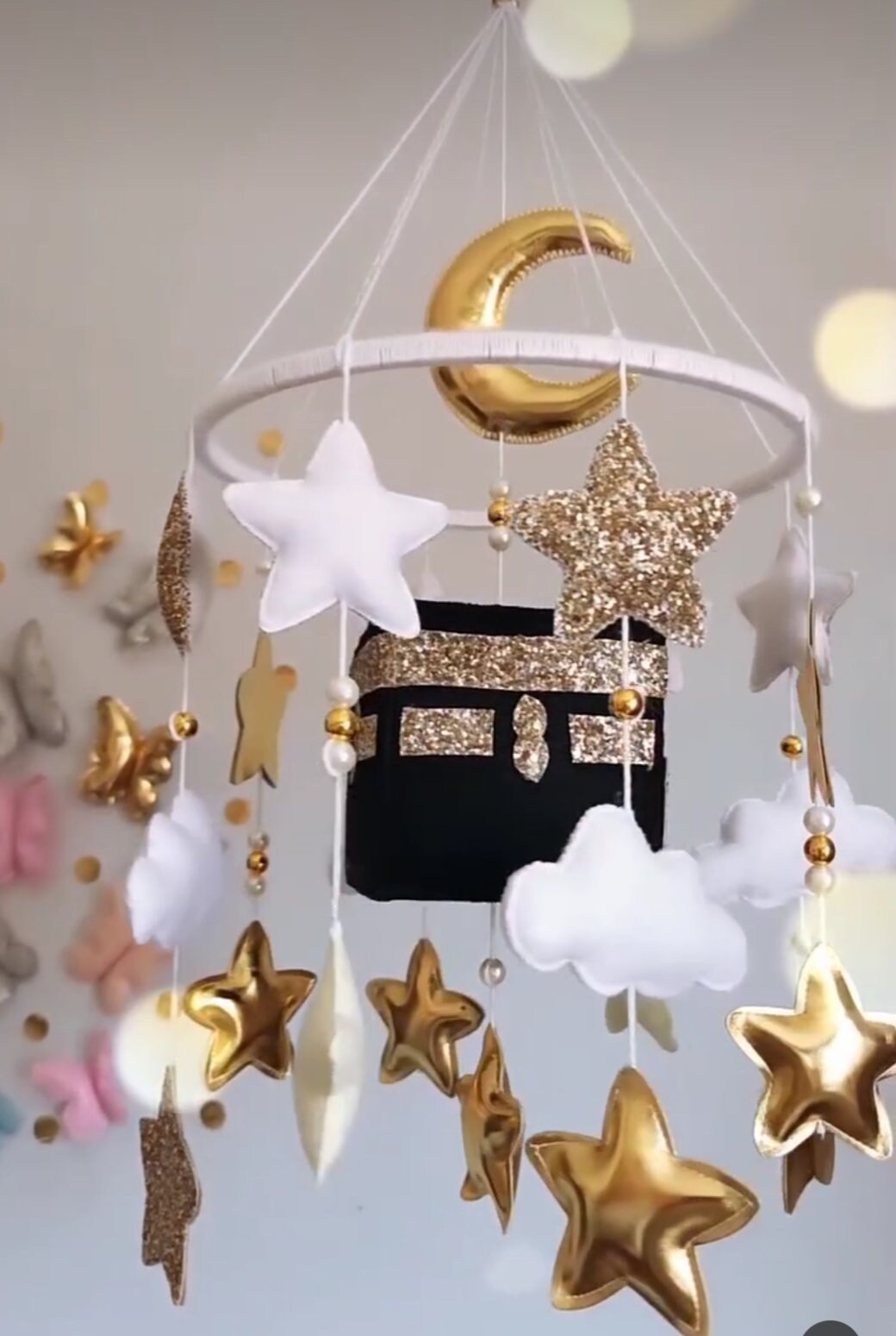 Kaaba Baby Mobile İslamic Baby Mobile Baby Girl and Boy Room Etsy