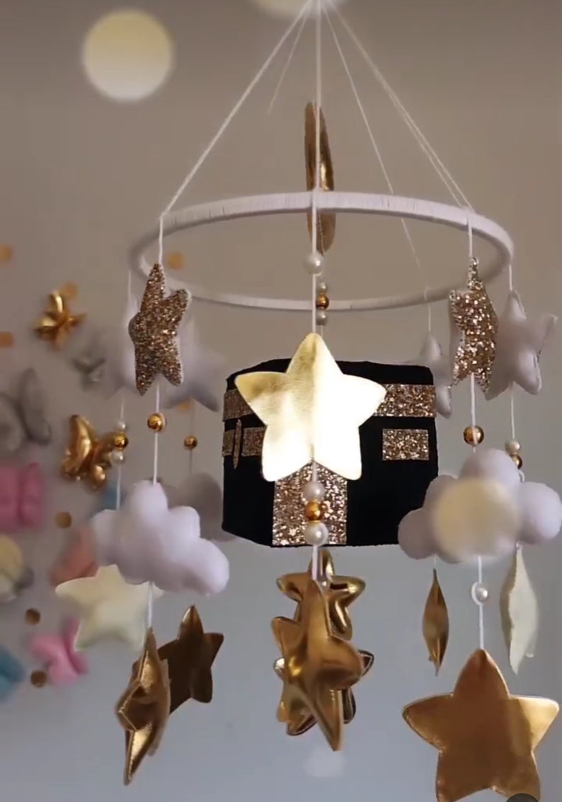 Kaaba Baby Mobile İslamic Baby Mobile Baby Girl and Boy Room Etsy