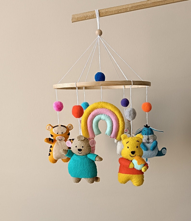 Winnie the pooh baby mobile, winnie the pooh nursery mobile, winnie the pooh crib mobile