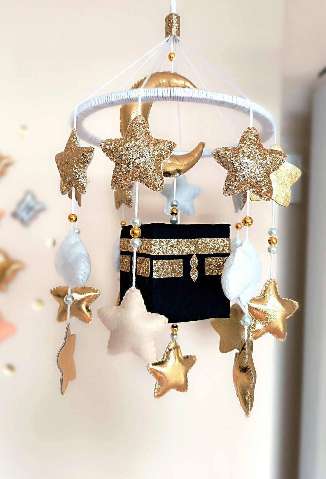 Kaaba Baby Mobile, İslamic Baby Mobile, Baby Girl and Boy Room Decor