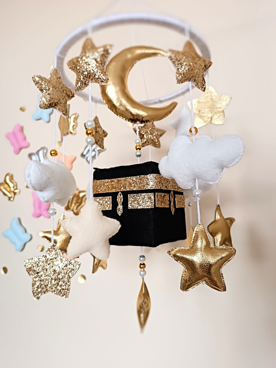 Kaaba Baby Mobile, İslamic Baby Mobile, Baby Girl and Boy Room Decor