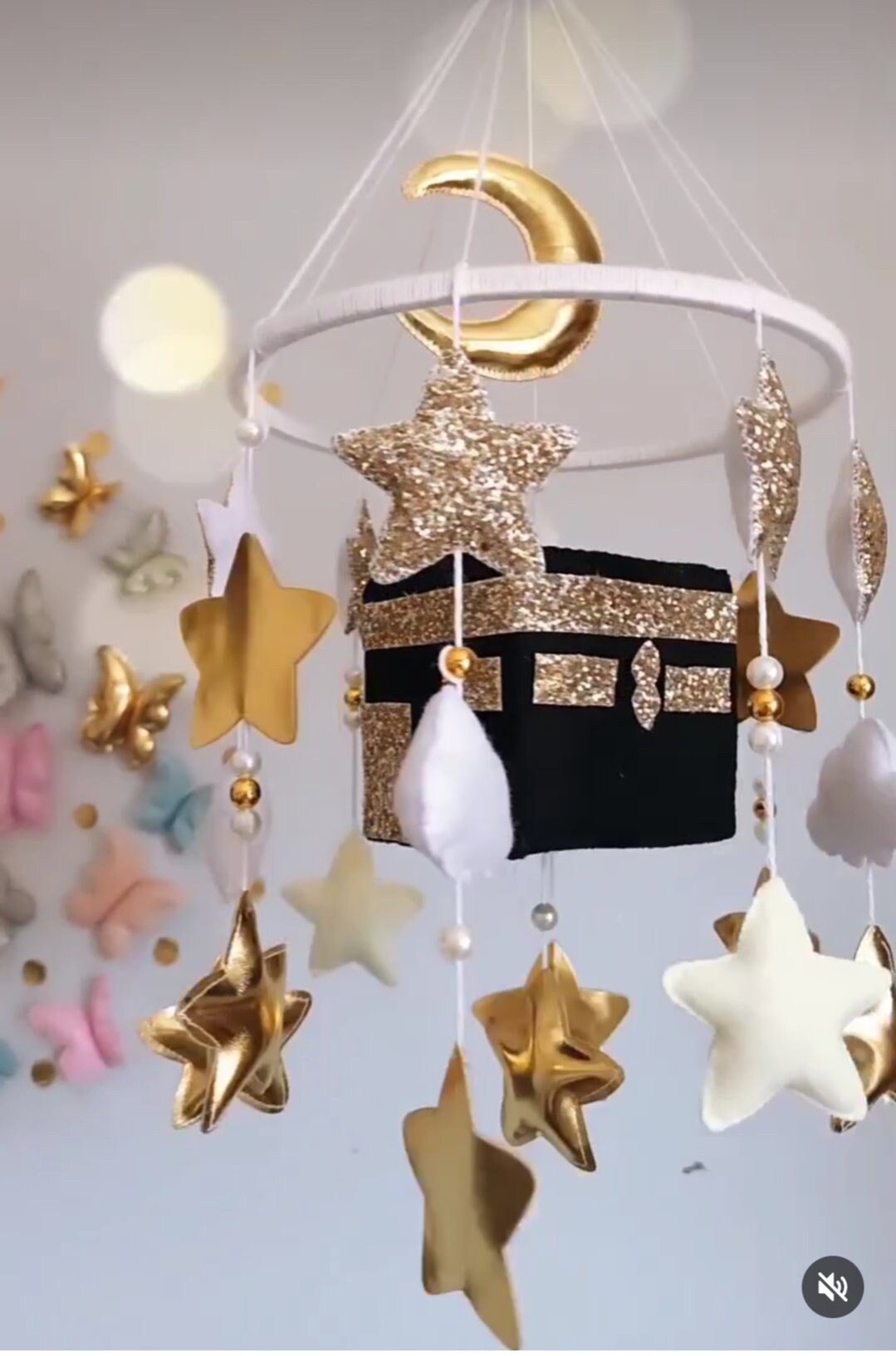 Kaaba Baby Mobile İslamic Baby Mobile Baby Girl and Boy Room Etsy
