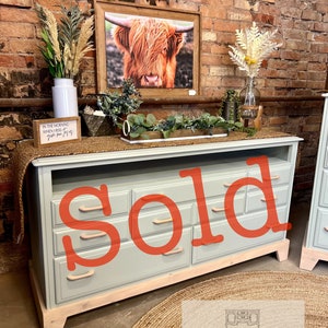 SOLD- Modern Style Media Console/ Dresser, Nursery Changing Table