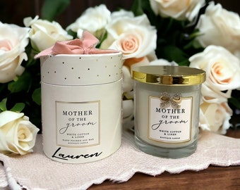 Mother of the Bride Candle Gift - Mother of the Bride thank you present - Mother of the Groom candle - Mother gift- Mother of the Groom idea