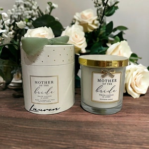 Mother of the Bride Candle Gift - Mother of the Bride thank you present - Mother of the Groom candle - Mother gift- Mother of the Groom idea