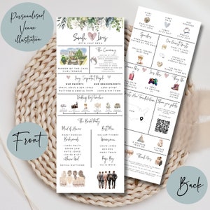 Infographic Personalised Venue ILLUSTRATION - Wedding template - wedding infographic template - Wedding newspaper - Wedding information card