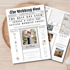 Carte de mariage infographique - Poteau de mariage - Modèle de mariage - Modèle d'infographie de mariage - Carte d'informations sur le mariage - Journal de mariage