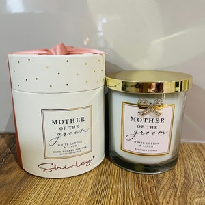 Mother of the Bride Candle Gift - Mother of the Bride thank you present - Mother of the Groom candle - Mother gift- Mother of the Groom idea