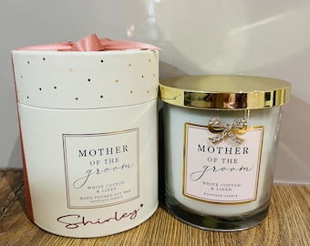 Mother of the Bride Candle Gift - Mother of the Bride thank you present - Mother of the Groom candle - Mother gift- Mother of the Groom idea