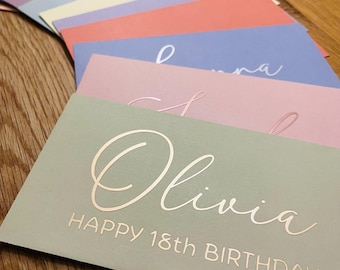 Personalised Money Wallet | Pastel Cash Envelope | Wedding & Event Gift Card Holder