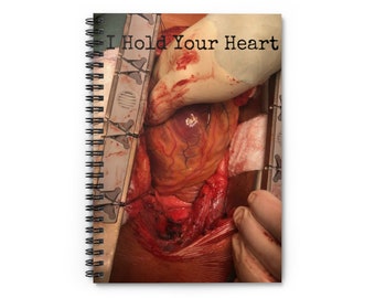 Spiral Notizbuch | Ich halte dein Herz | limitierte Auflage | line paper | zum Notizmachen, Erstellen von Listen, Schul- oder Uni-Notizbuch
