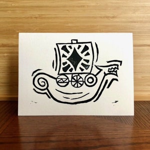 DRAKKAR | Hand-stamped block print greeting cards