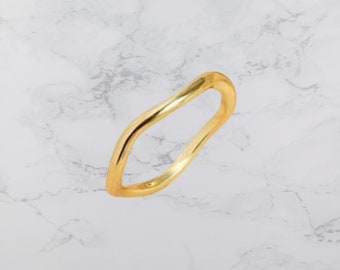 Curvy Ring, Wavy Ring, Statement Ring, Gold Ring, Unique Ring, Gold Rings,Women's Rings,Dainty jewelry,Gift For Friend