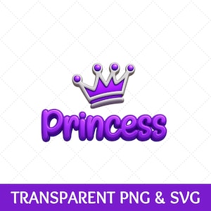 Purple Princess SVG | Crown PNG | Crown Image
