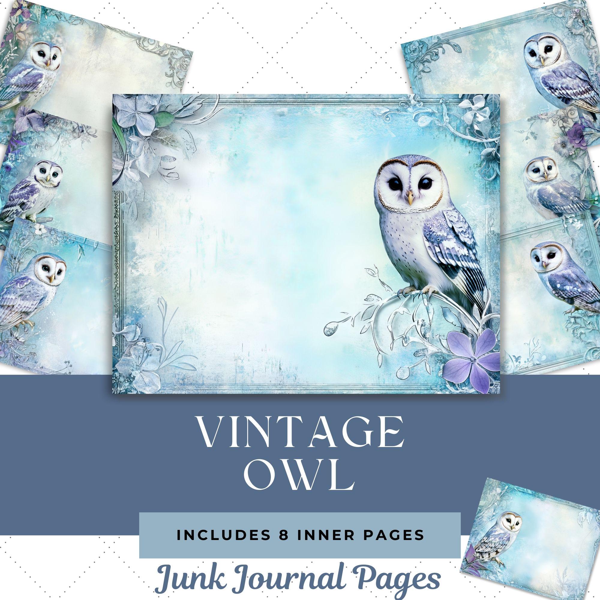Vintage Owl Junk Journal Paper