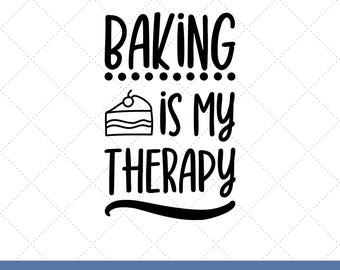 Baking Is My Therapy SVG | Baking Quote PNG
