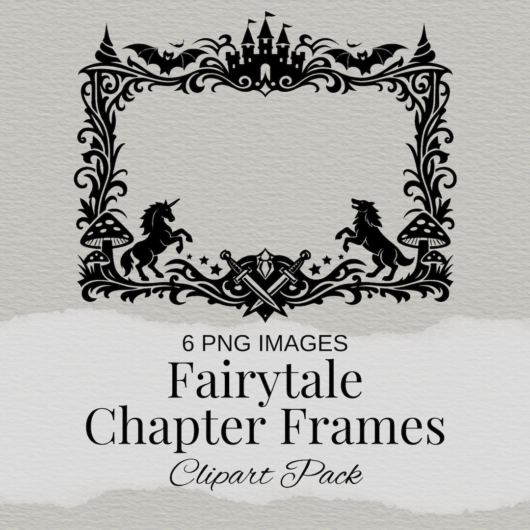 Fairytale Chapter Clipart | Fantasy Storybook Borders PNG | Frame ...
