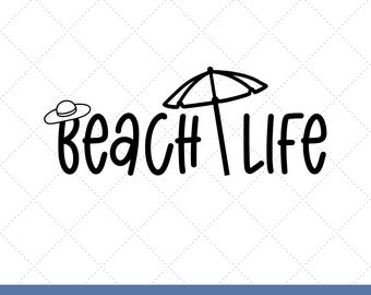 Beach Life SVG, Summer Vacation Clipart (Digital Download)