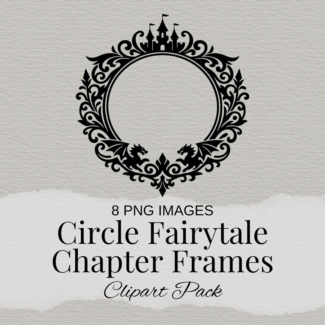 Circle Fairytale Chapter Clipart | Fantasy Storybook Borders PNG ...