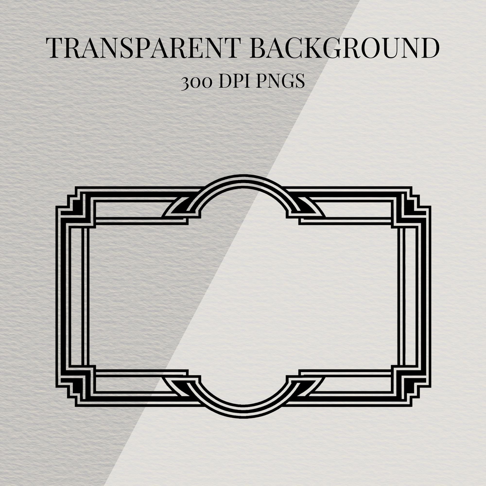 Art Deco Frame Clipart Bundle, Roaring 20s Border Frames, Gatsby ...