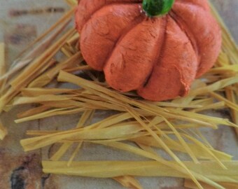 Spun Cotton Funky Pumpkins Primitive Halloween OOAK