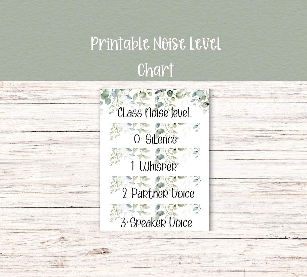 Classroom Noise Level, Printable Noise Level, Bulletin Board, Classroom Décor Elementary ...
