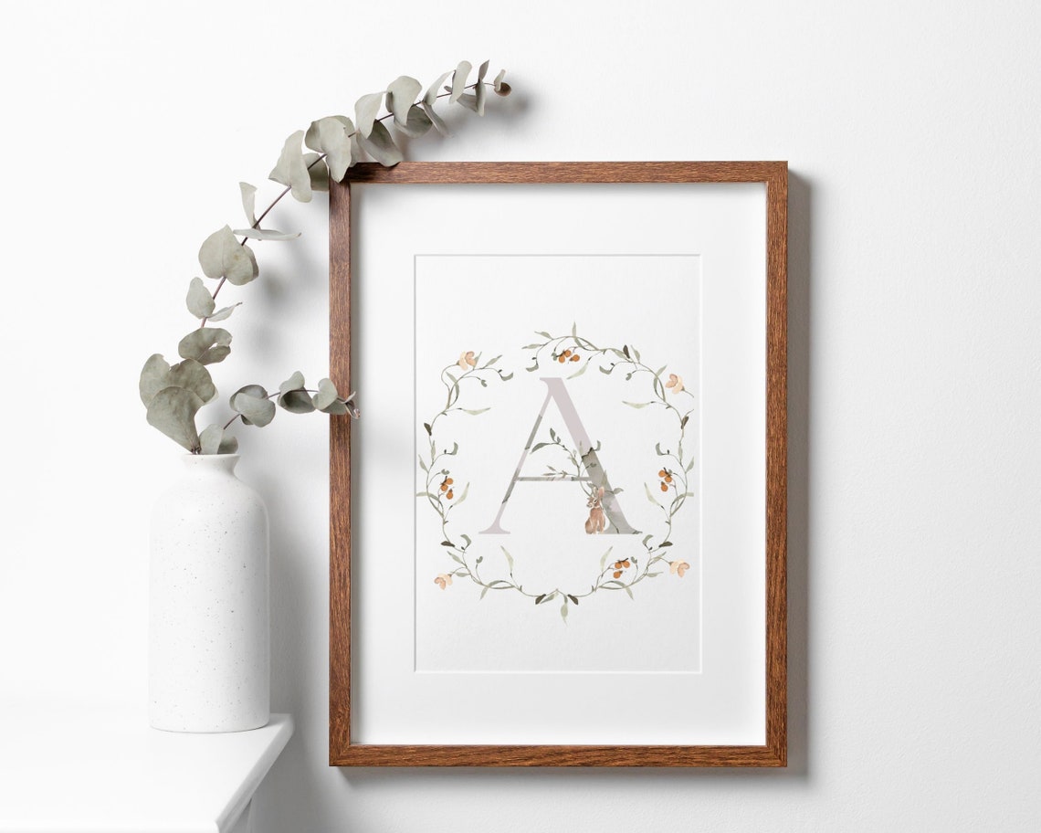 Letter Printable Poster, Nursery Letter Print, Nursery Letter Decor