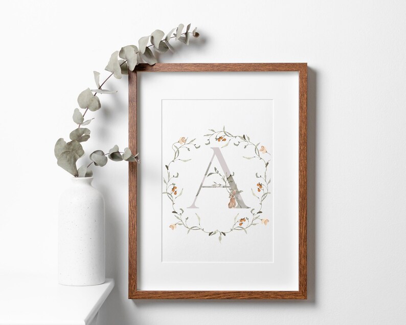 Letter Printable Poster, Nursery Letter Print, Nursery Letter Decor