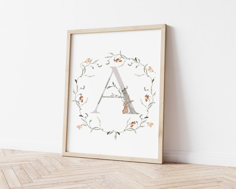 Letter Printable Poster, Nursery Letter Print, Nursery Letter Decor
