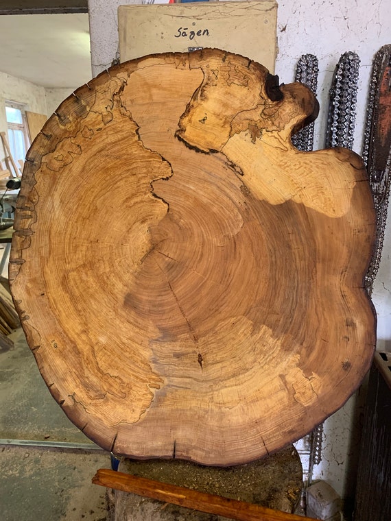 Baumscheibe Holzscheibe Ulme geölt ca 100/80/5cm Etsy.de