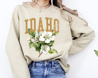 Idaho State Flower Sweatshirt, Floral Crew Neck, State Pride