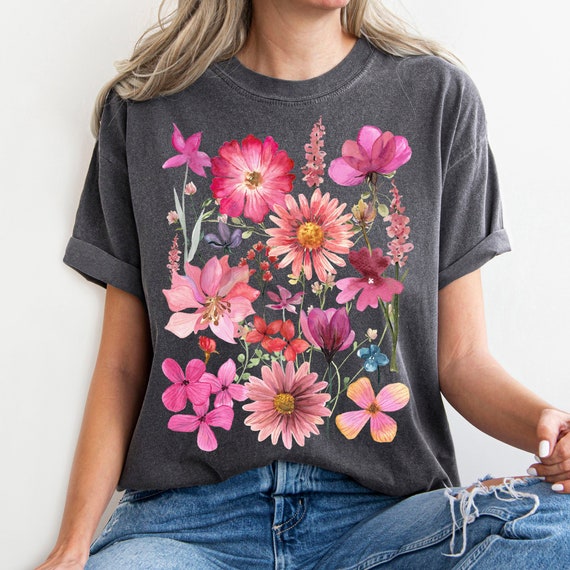 camisetas de flores