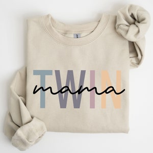 Twin Mama Sweatshirt, Twin Mom Comfort Colors Tshirt, Twin Mom Club, Twin Mom Tshirt, New Mom Gift, Gender Reveal, Pregnant, Baby
