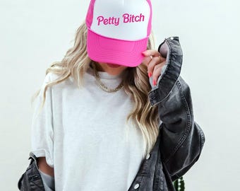 Petty Bitch, divertente, impertinente, cappellino snapback rosa brillante