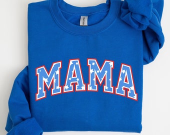 Felpa Patriotic Mama, maglietta a stelle e strisce del 4 luglio