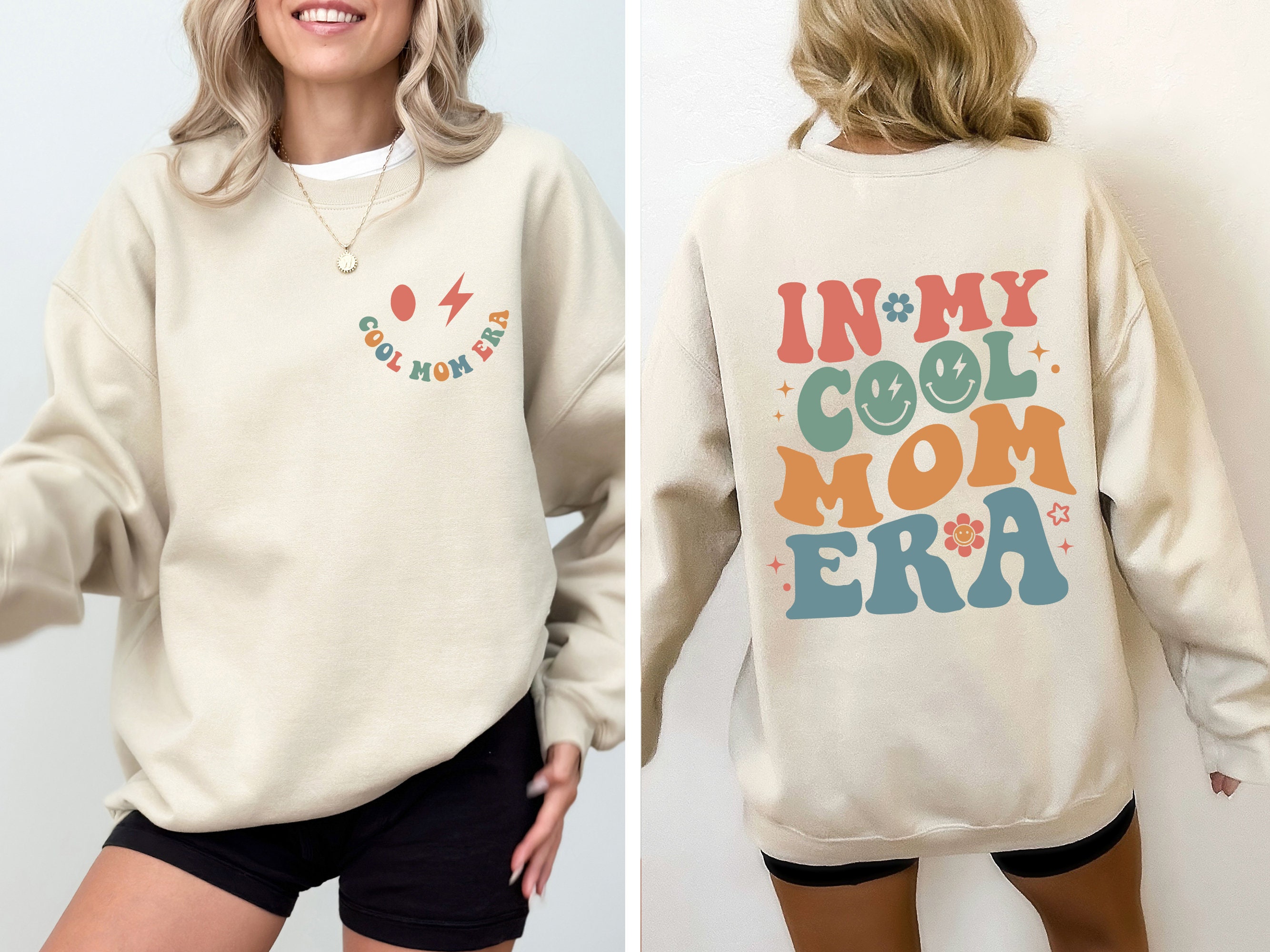 Discover In My Cool Mom Era 母の時代に 男女兼用 スウェット ニット セーター お母さんへのギフト 国際女性デープレゼント Gift for Mama
