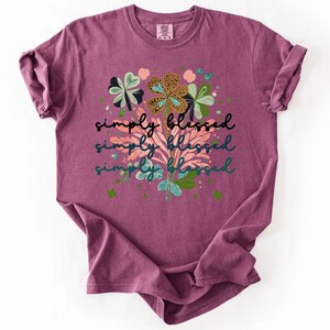 Not Lucky, Simply Blessed, Christian, Faith Based Apparel, Gospel, Comfort Colors T-Shirt image 6