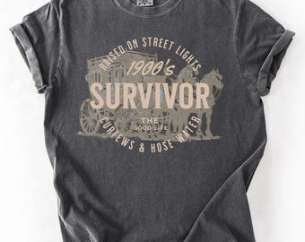 Camiseta "Superviviente de los años 1900, divertida, Generación X, colores cómodos"