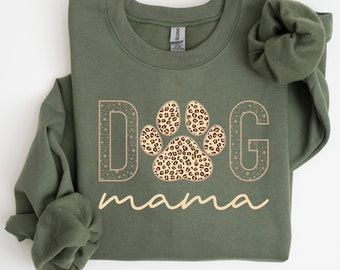 Dog Mama Sweatshirt, Dog Mom Gift, Dog Mom Comfort Colors Tshirt for Women, Dog Mama Sweater, Dog Parent Sweatshirt, Dog Lover Gift, Pet