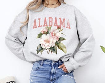Alabama State Blumen-Sweatshirt, Floral Rundhalspullover