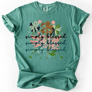 Not Lucky, Simply Blessed, Christian, Faith Based Apparel, Gospel, Comfort Colors T-Shirt image 7