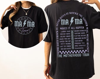 Maglietta Comfort Colors del Mama Rock Tour, maglietta della Motherhood Band
